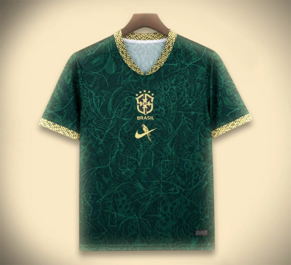 Maillot Concept Brésil Vert et Doré 2026